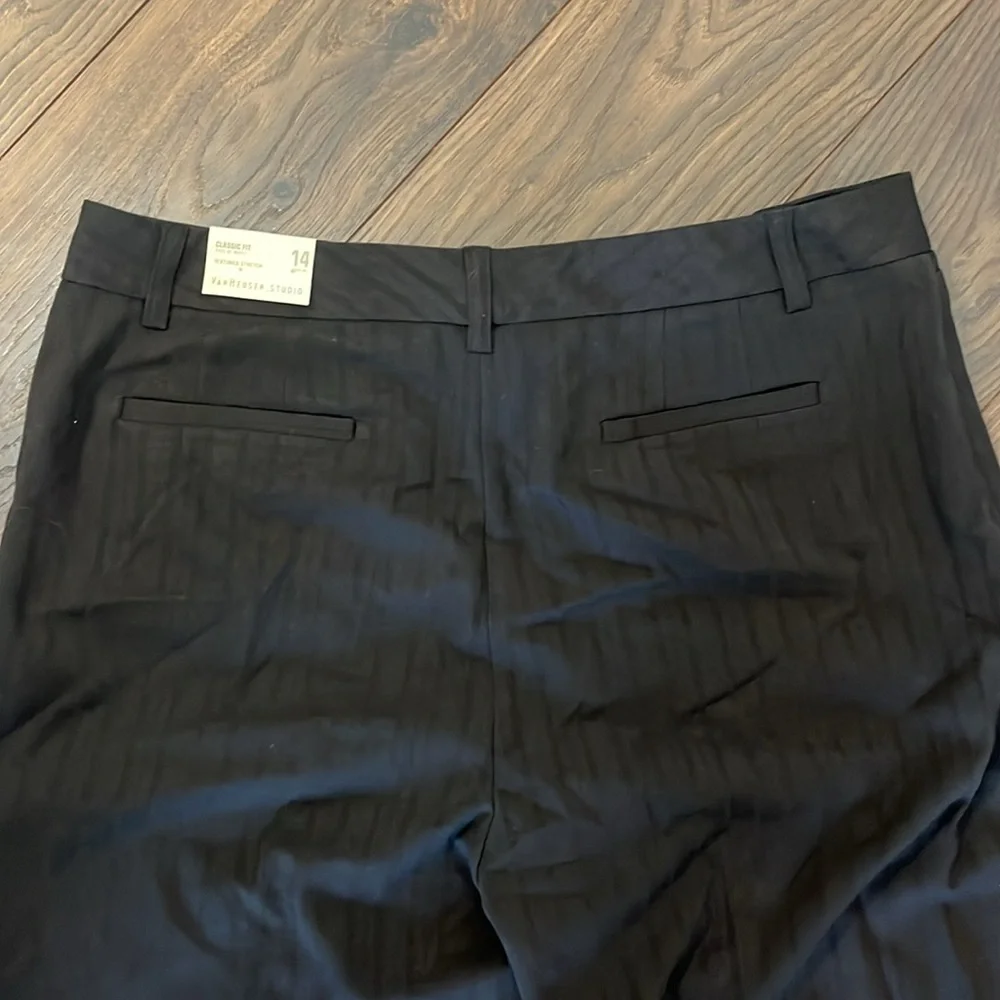 NWT VanHeusen black trouser leg slacks - Picture 13 of 14
